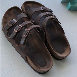 3 strap Havana oil Birkenstock’s